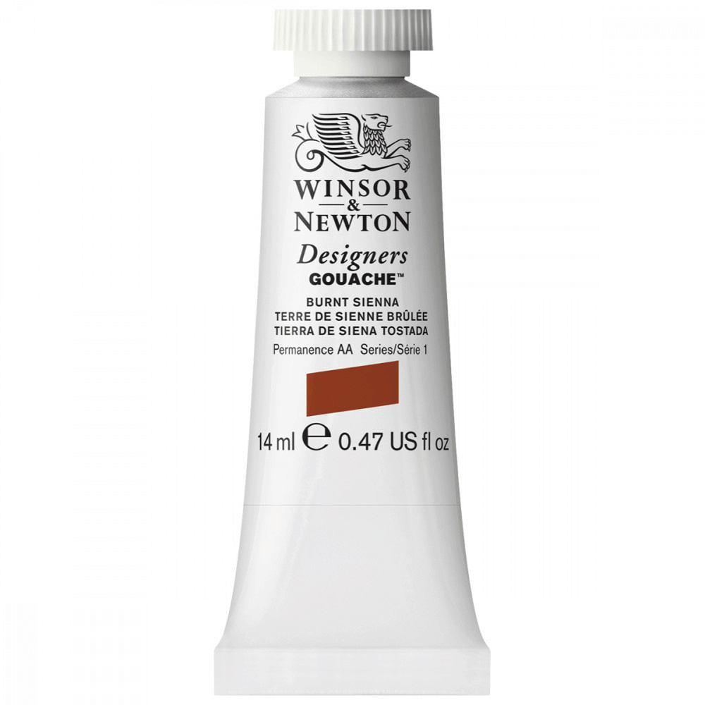 Tinta Guache Winsor & Newton Designers 14ml S1 074 Burnt Sienna
